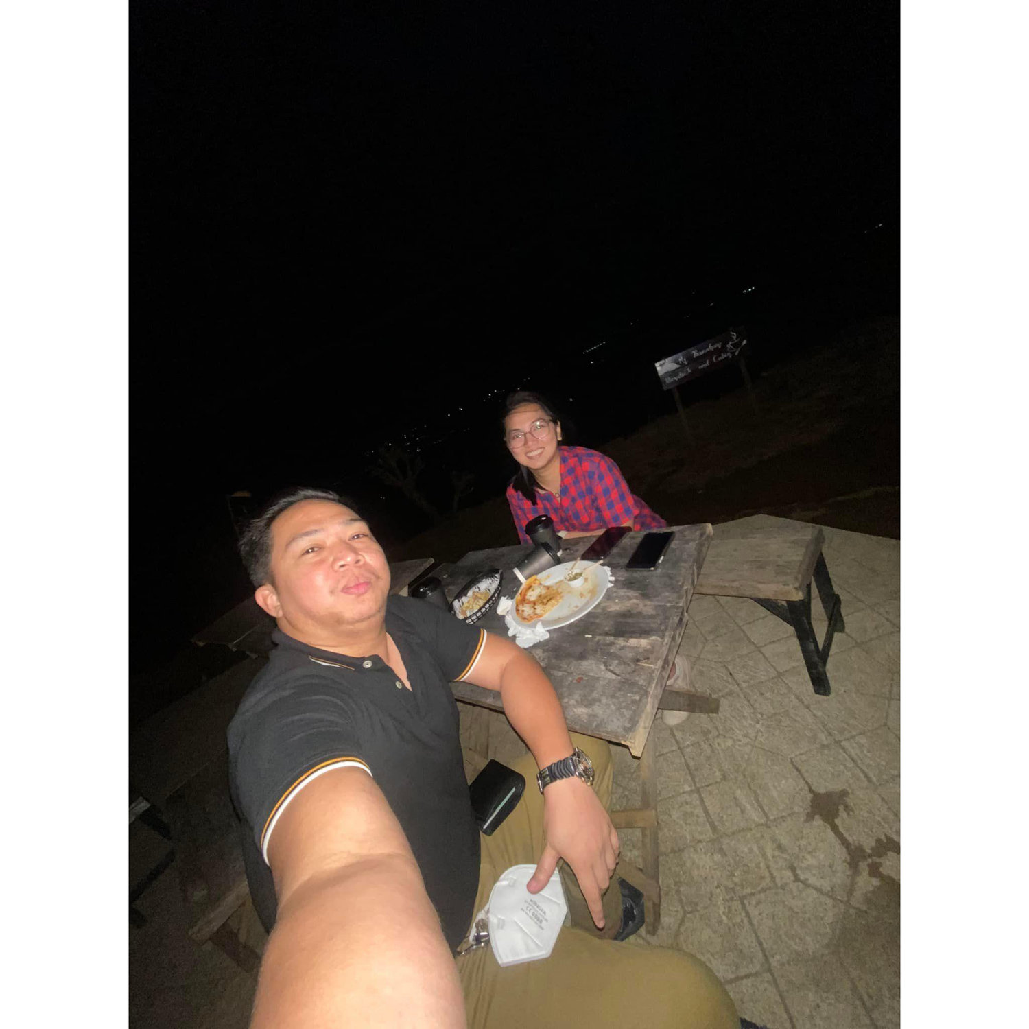 02/11/2023 FIRST COFFEE DATE, as hmmm, friends. Our getting-to-know casual conversation was just too relaxed and genuine while trying to survive the winter-like weather on top of the mountain viewdeck (Banahaw View-deck, Sariaya Quezon)