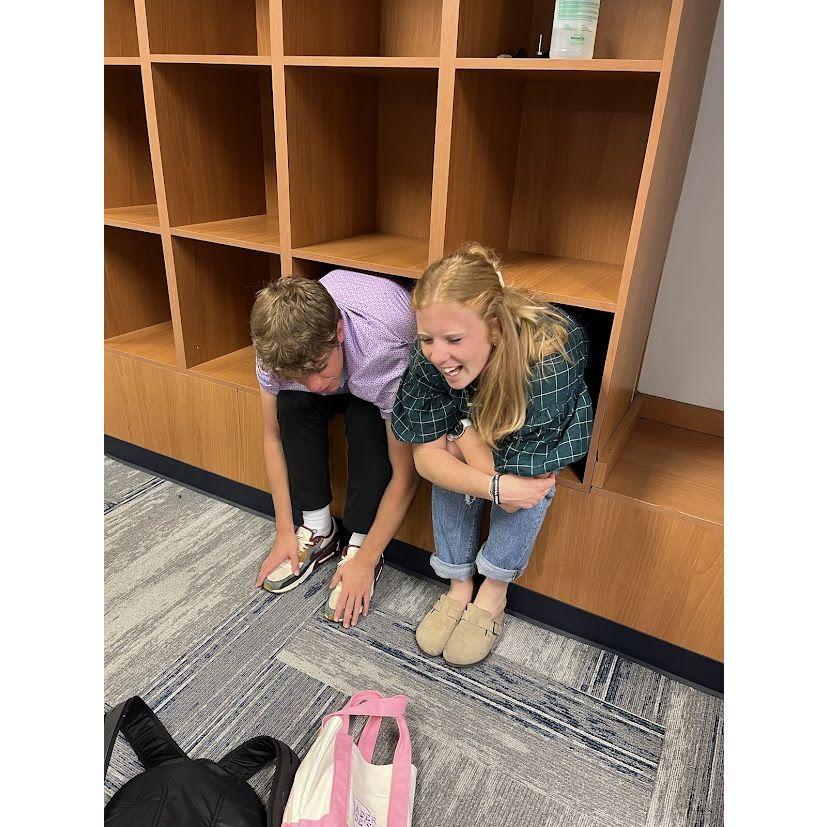 did you ever squeeze into a cubby with your boyfriend...hmm didn't think so.