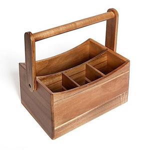 Medici Acacia Wood Cutlery Caddy