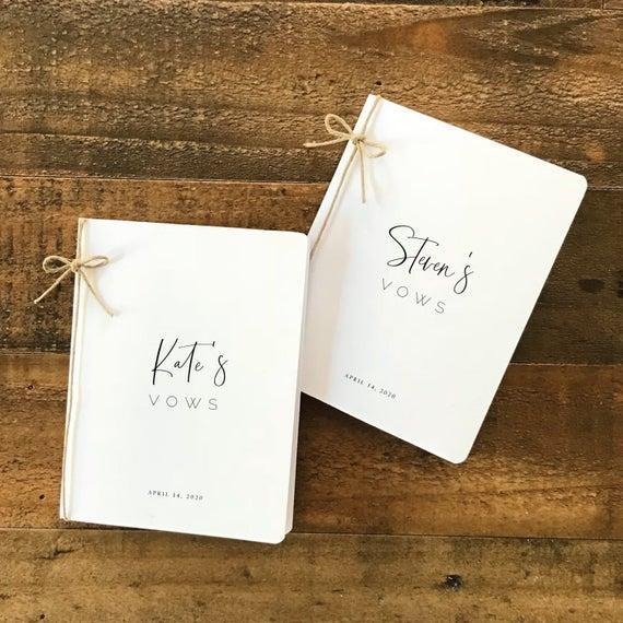 Personalzied Vow Booklets