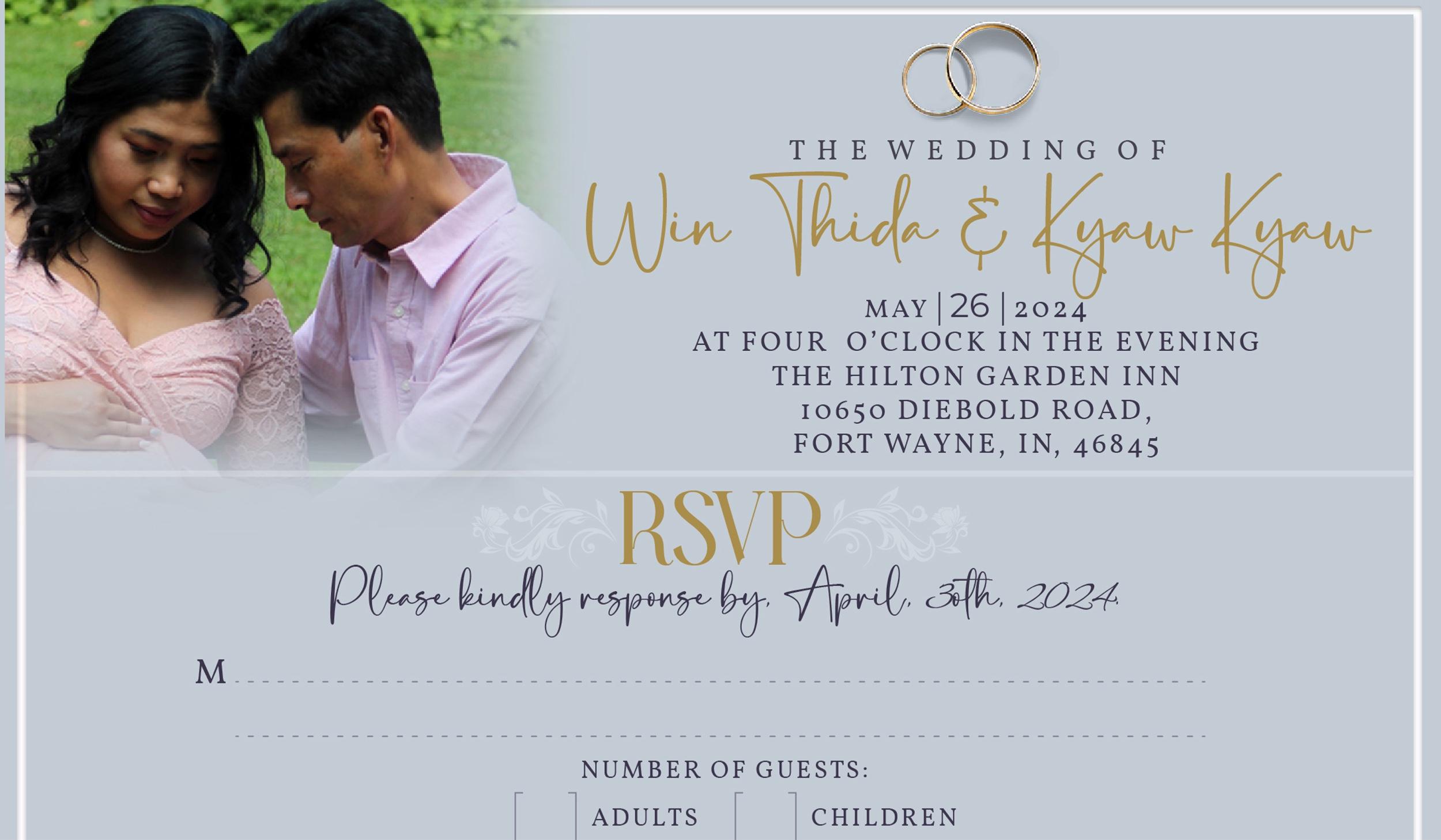 The Wedding Website of WIN THIDA and KYAW KYAW