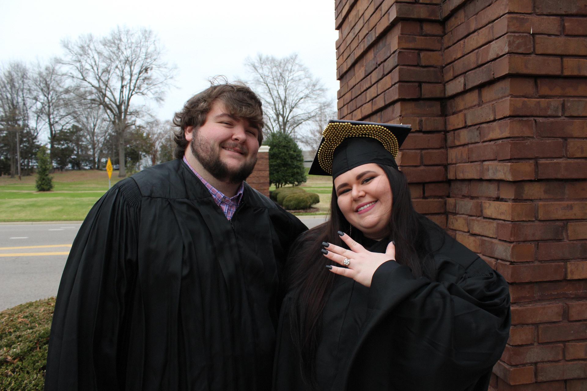 The day we both graduated from Mississippi State! Tyler and I were both agriculture majors so we got to sit right beside each other during graduation.