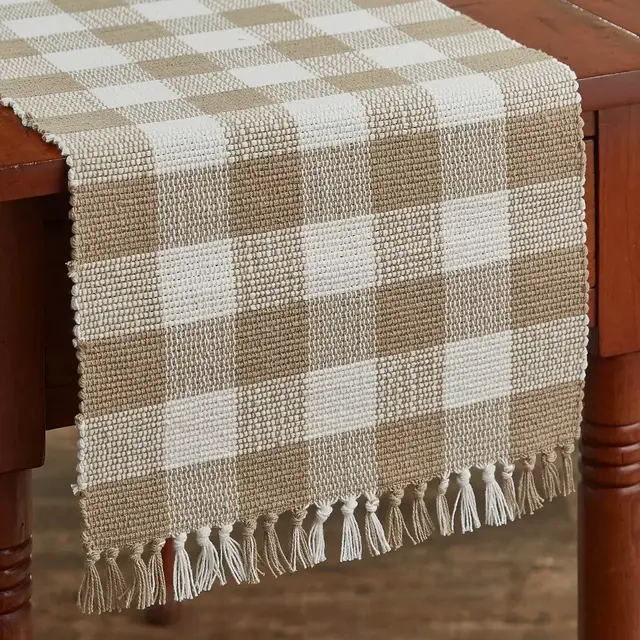 Park Designs Buffalo Check Table Runner - 54"L - Natural
