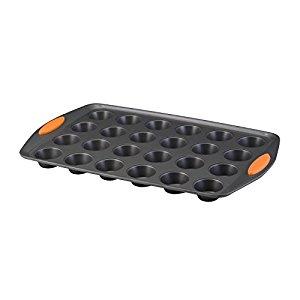 Rachael Ray Oven Lovin' Non-Stick 24-Cup Mini Muffin Pan, Orange
