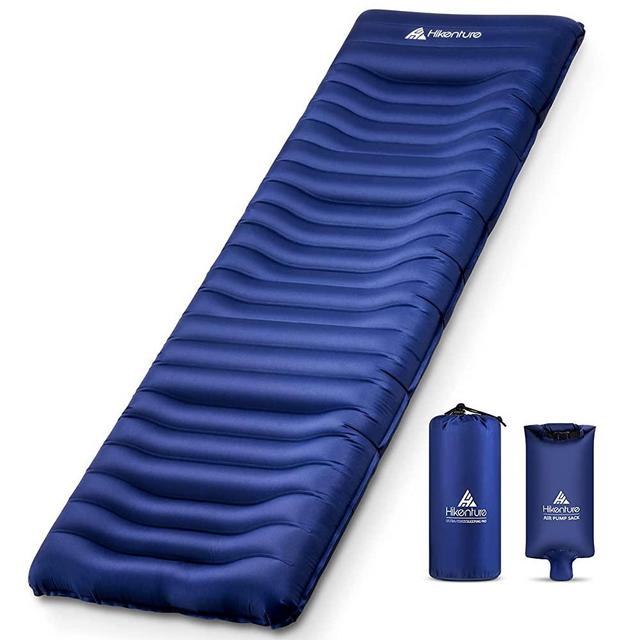 Hikenture Camping Sleeping Pad with Built-in Pillow,Ultra-Thick 5 Inch, Backpacking Sleeping Mat,Ultralight,Inflatable &Compact Camp Air Mattress for Tent,Cot,Hammock(1100-B)