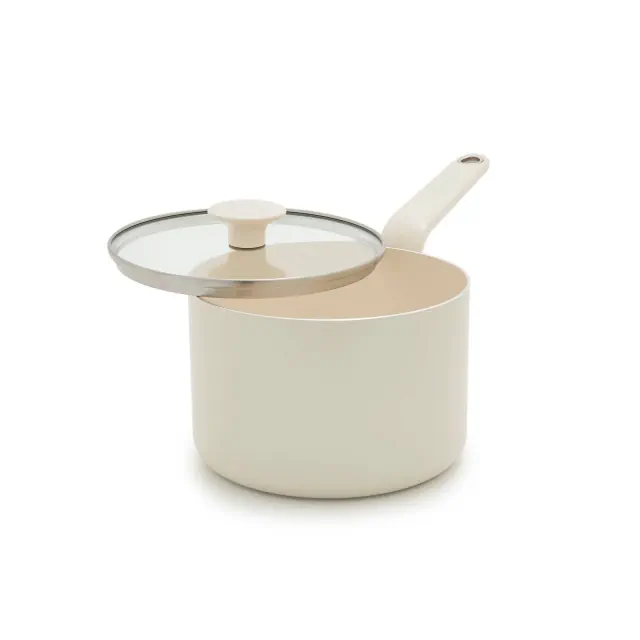 GreenPan Rio Advanced 3qt Ceramic Nonstick Sauce Pan with Lid Cream