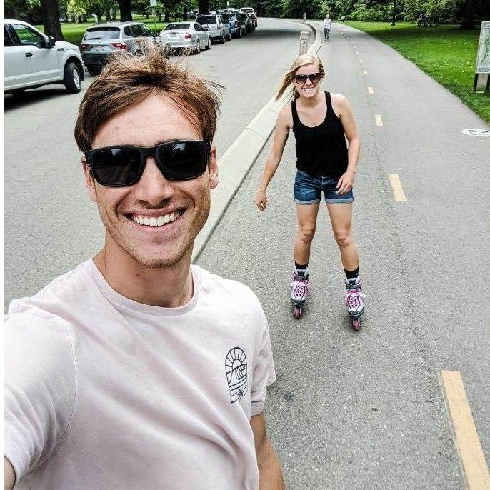 Blading/long boarding along the Boise River!