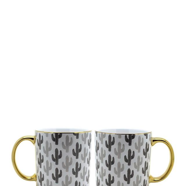 TMD HOLDINGSElectro Candle Cactus Mugs - Set of 2