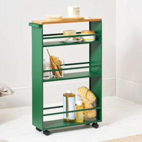 Slim Storage Cart (32" H) - Steel - Forest Green