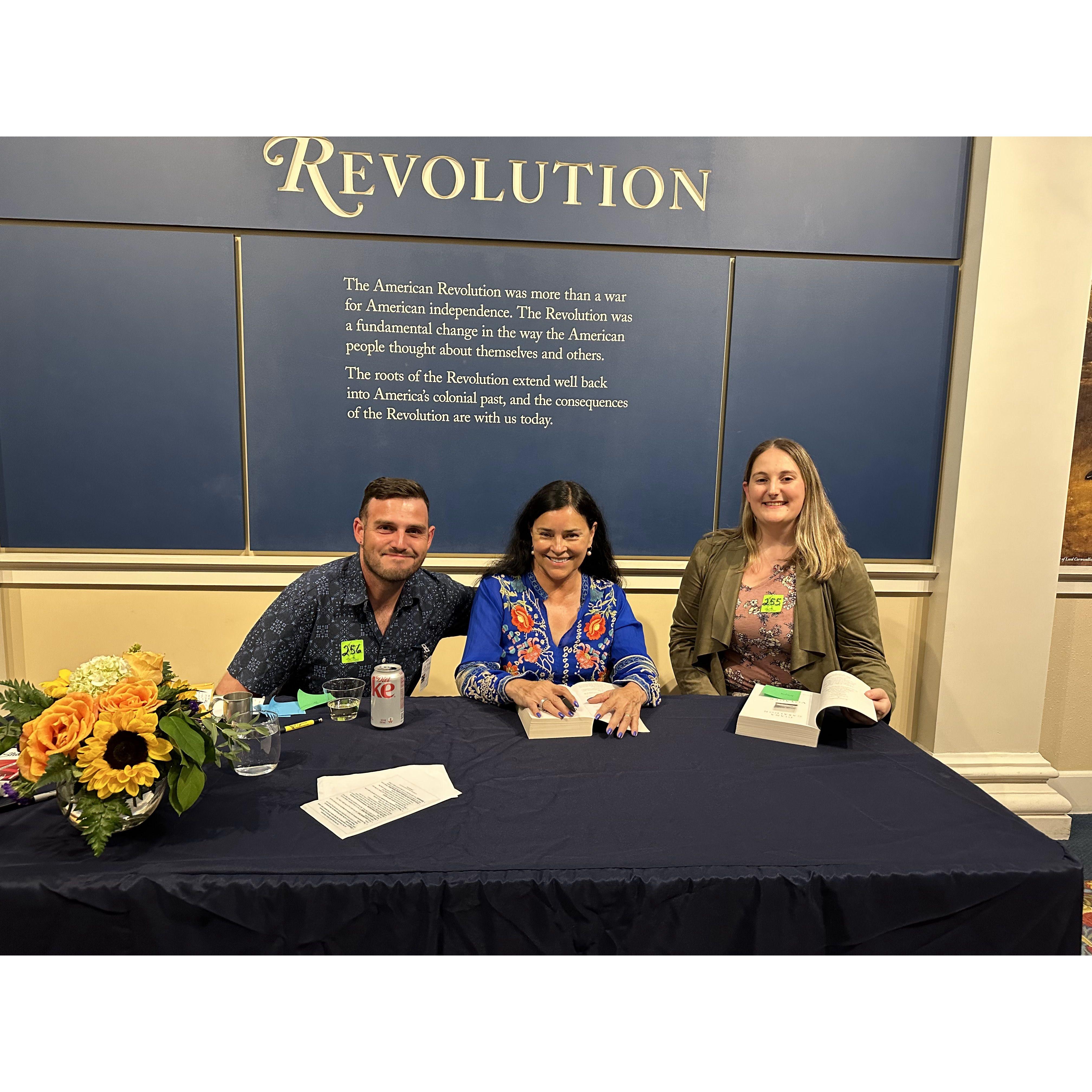 Logan showing support for my Outlander obsession. We met the author Diana Gabaldon.