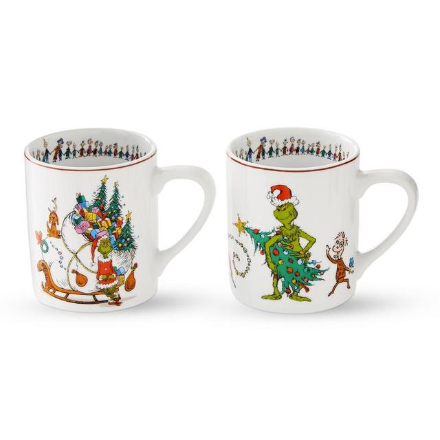 Grinch Mugs, Mixed, Set of 2