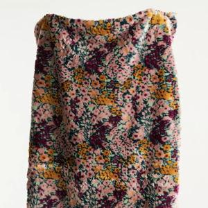 Floral Faux Fur Throw