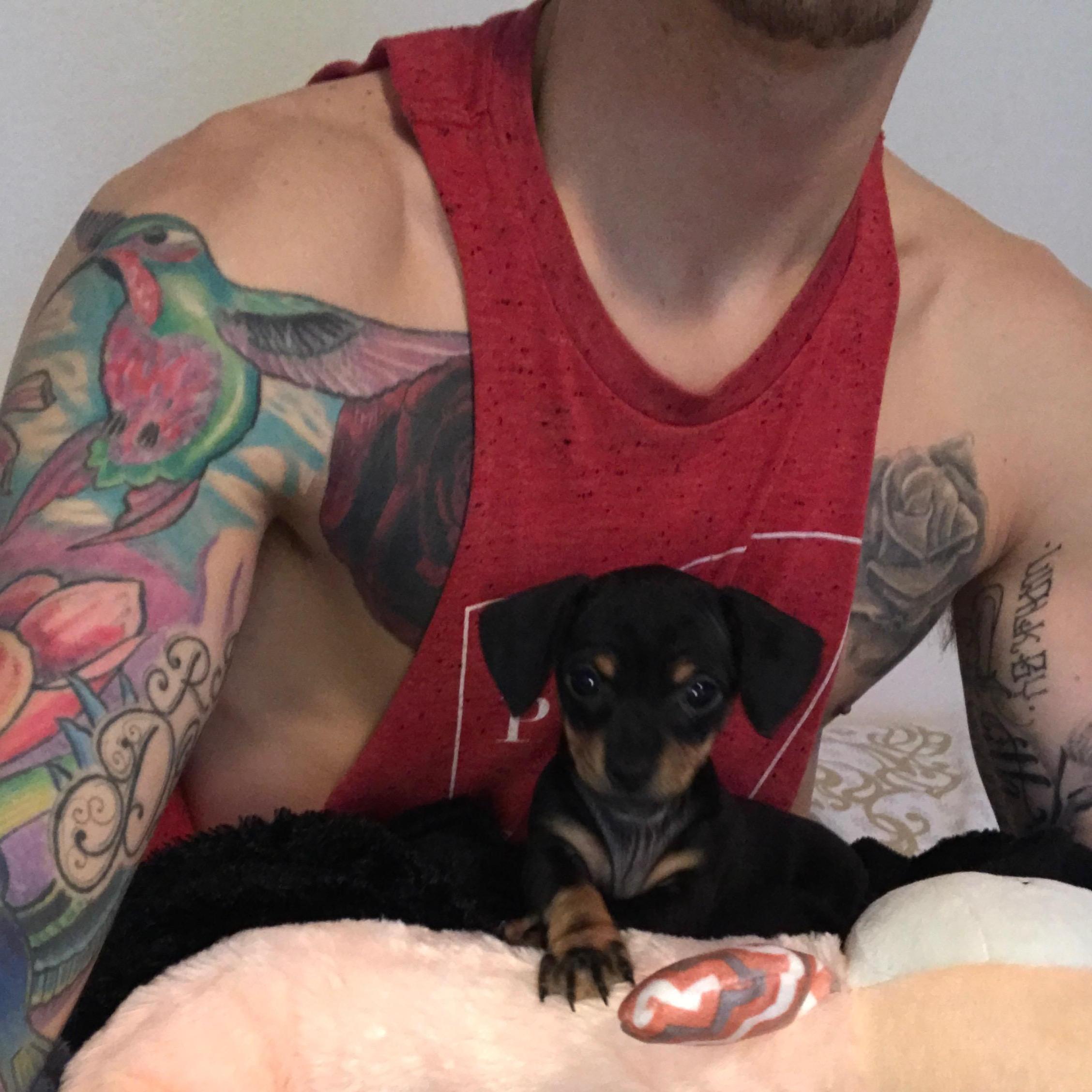 Buster absolutely loves Chris.
