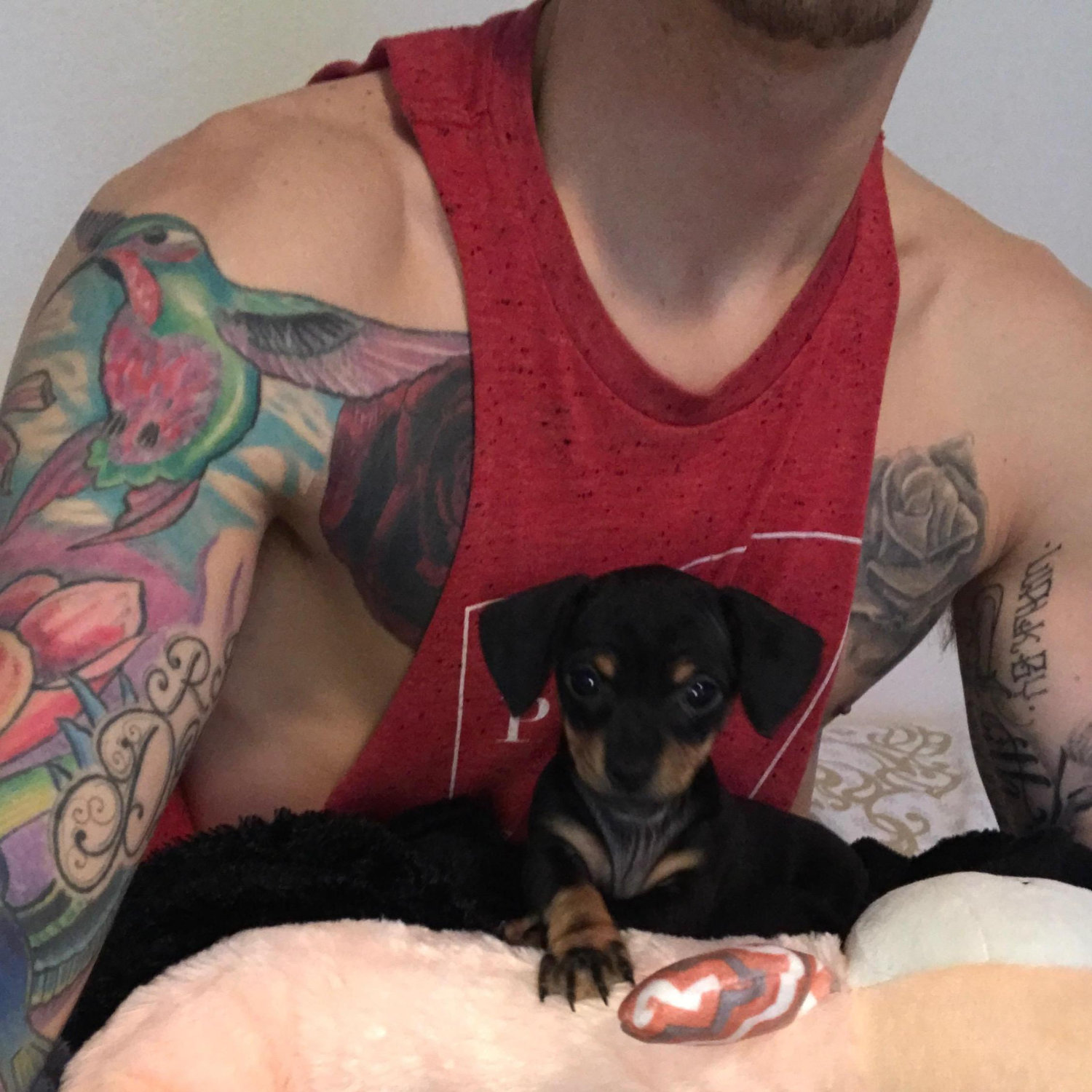 Buster absolutely loves Chris.