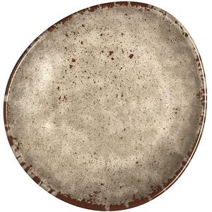 Melange 6-Piece 100% Melamine Salad Plate Set (Rustic Egg Collection ) | Shatter-Proof and Chip-Resistant Melamine Salad Plates | Color: Cement