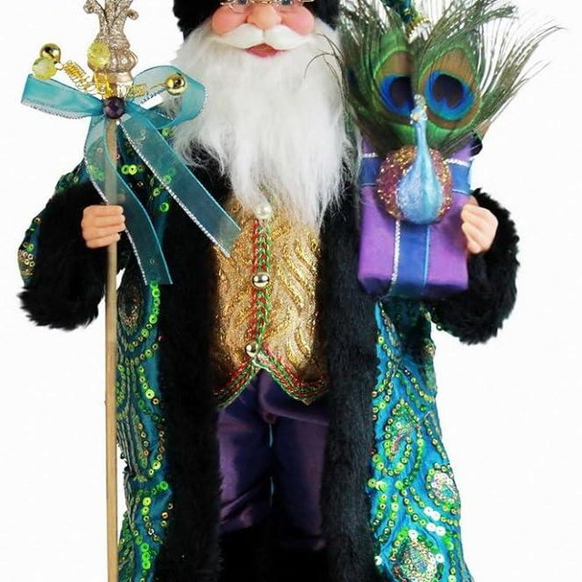 Windy Hill Collection 16" Inch Standing Stunning Sequin Santa Claus Christmas Figurine Figure Decoration 167220