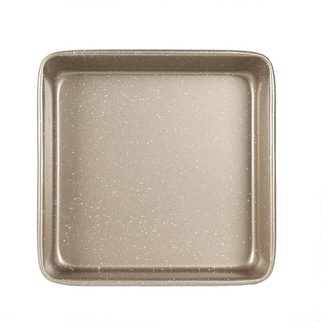 Cook with Color Bakeware Non Stick Square Pan, Speckled 9x9” Baking Pan, Pan for Cooking (Champagne)