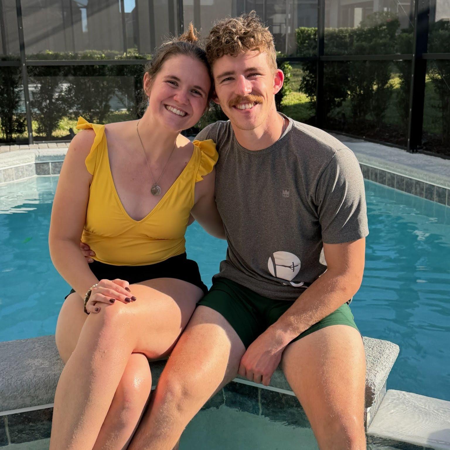 Mike and Wendy were so happy with how Isaac kept Morgan occupied in Florida the year before that they invited him again to play with her at the pool!