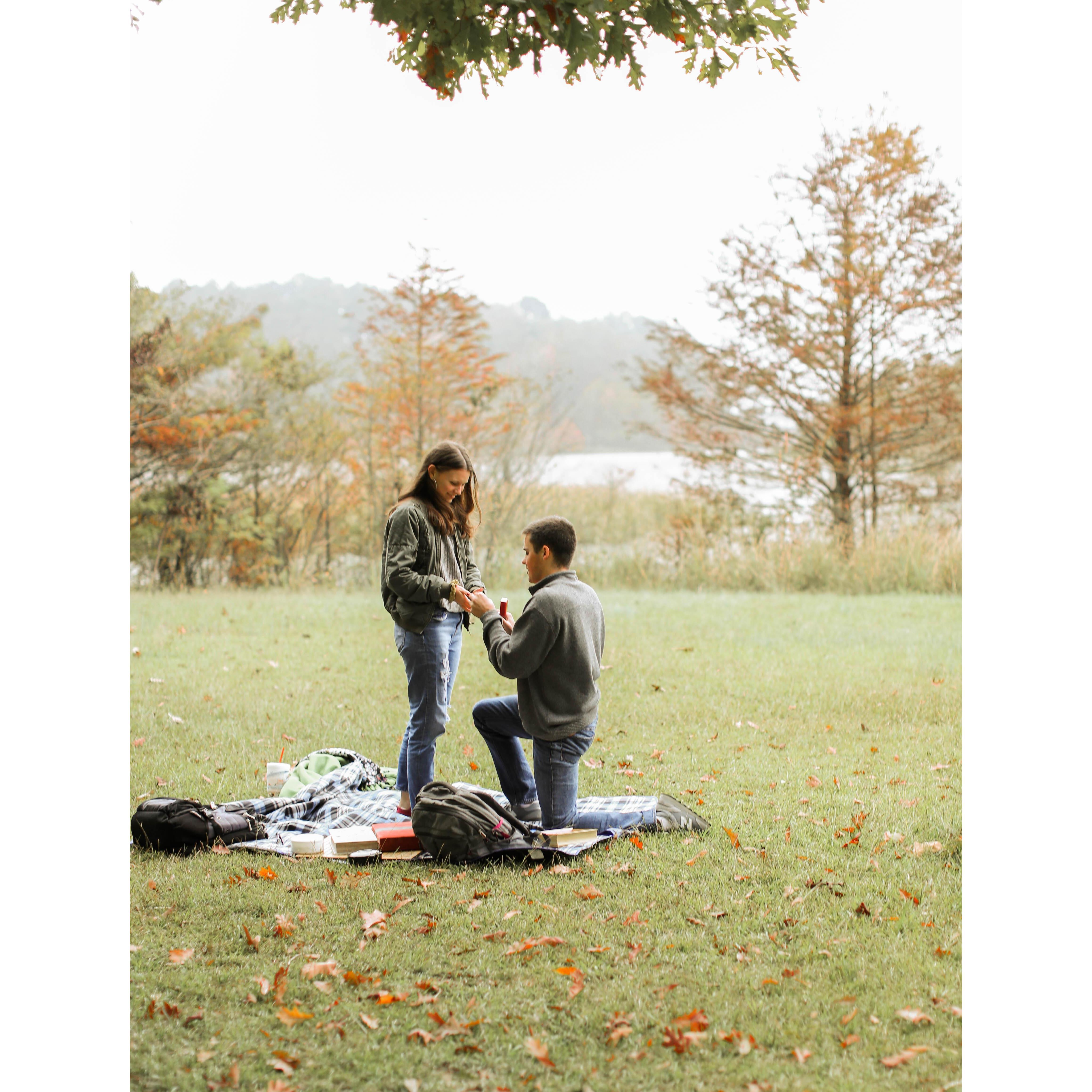 The real proposal at the Noxubee Wildlife Refuge! We actually watched another proposal happen while we at the Refuge.