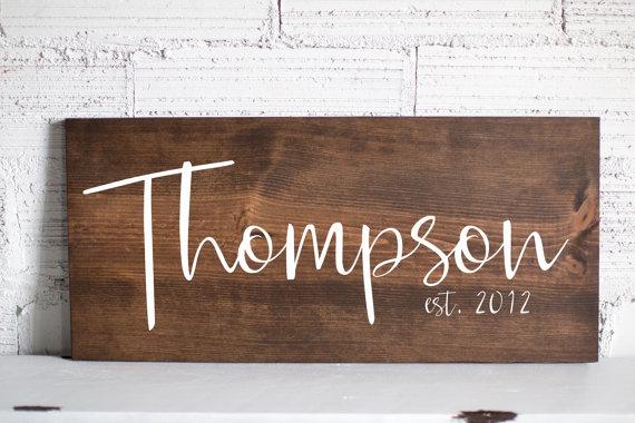 Wedding Gift | Last Name Wood Sign | Family Name Wood Sign | Custom Wedding Gift | Wedding Establish Sign | Housewarming Gift