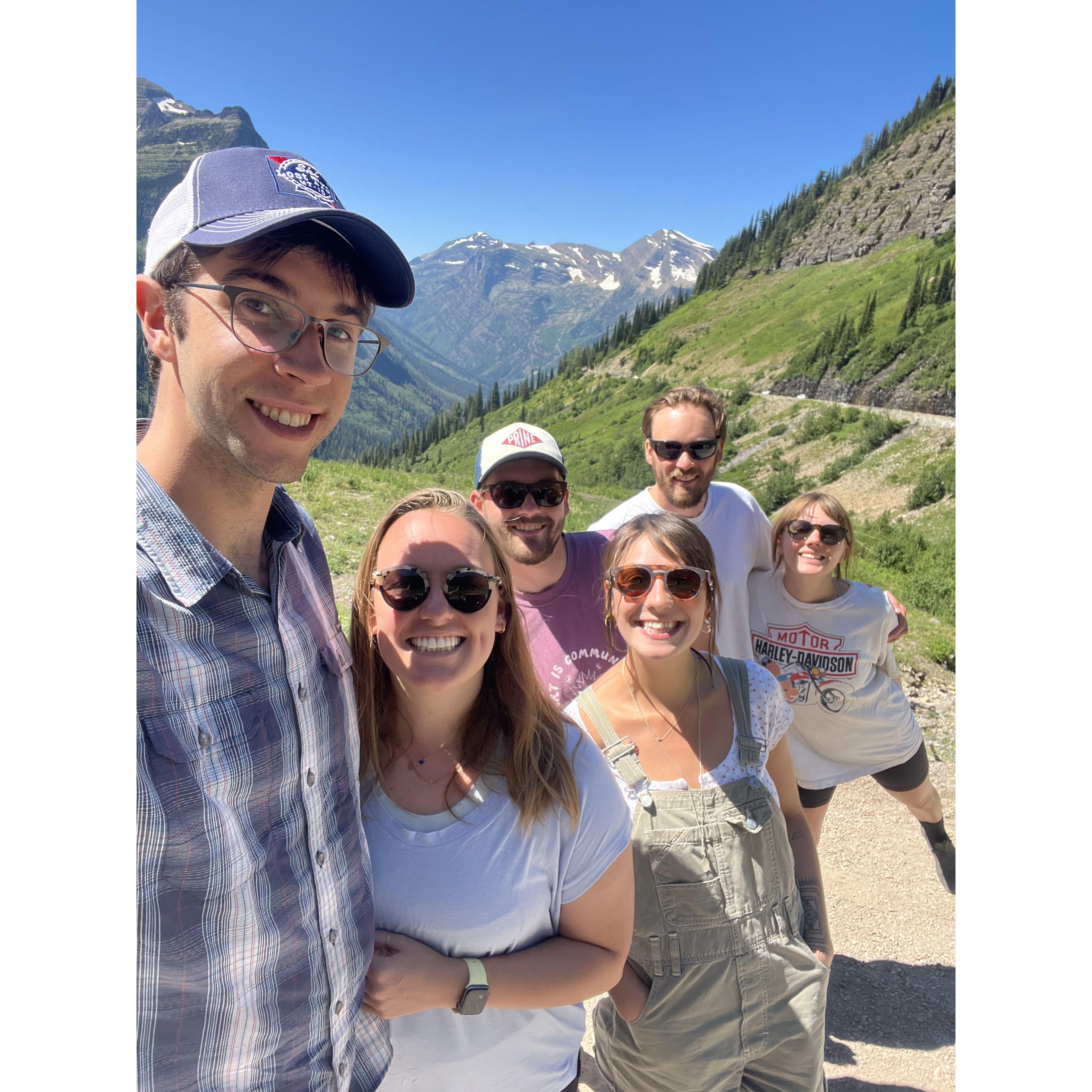 The Aldridge siblings (missing Forest & Nicole) exploring Glacier National Park, Summer 2022