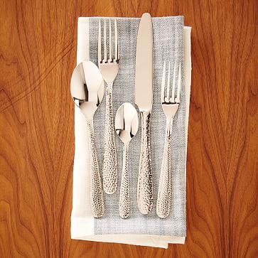 Hammered Silver Flatware, 20 Piece Set