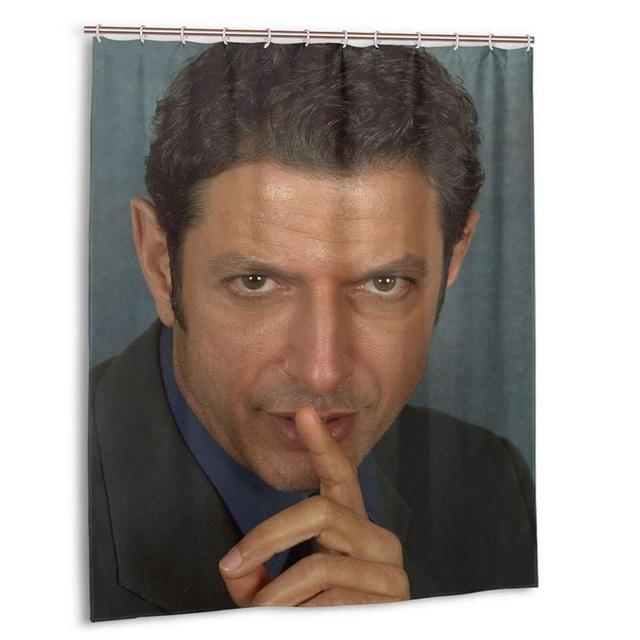 Jeff Goldblum Shower Curtain Set Don't Talk Waterproof Polyester Fabric Shower Curtain 60x72 in for Bathroom Decor Gift