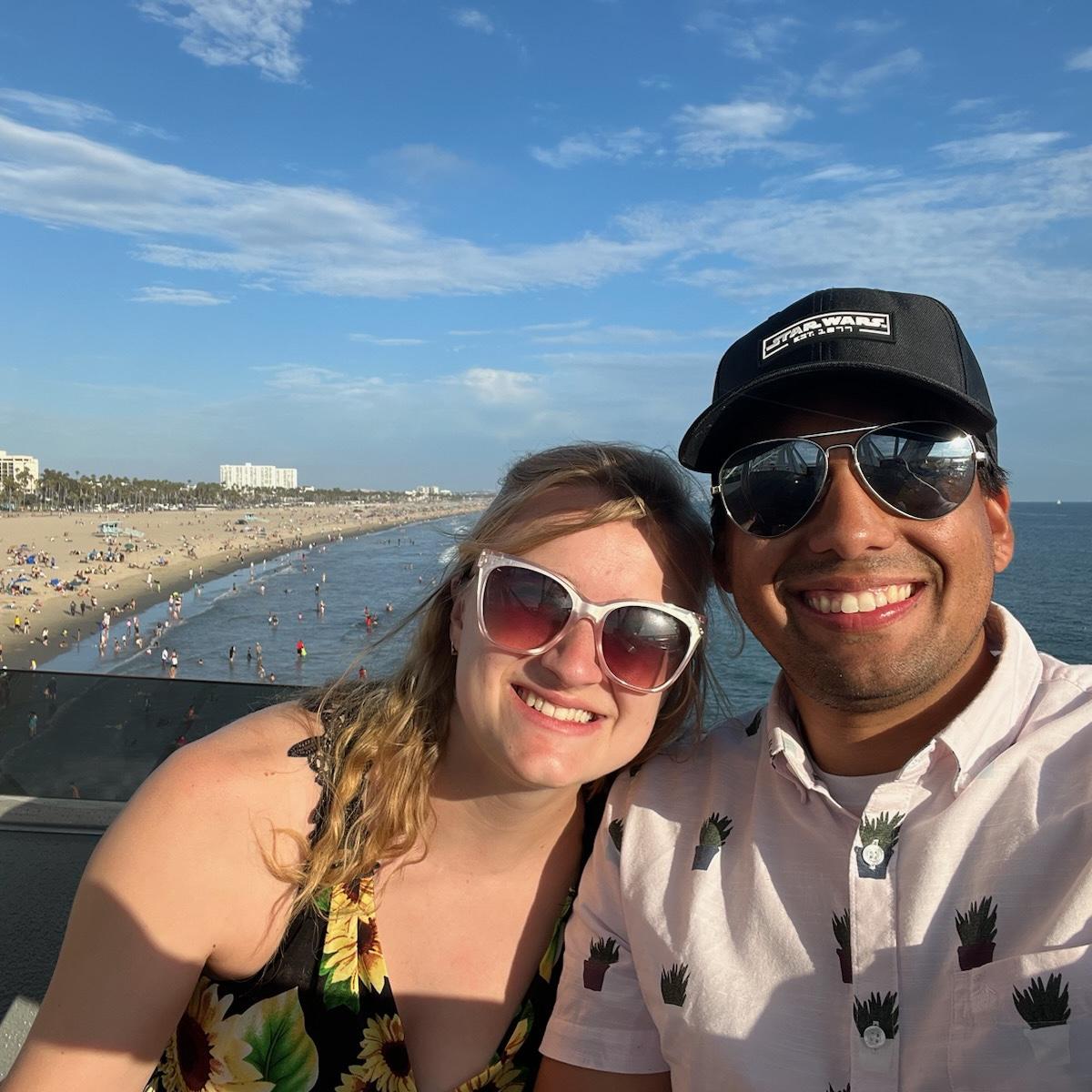 We went on the Ferries Wheel on the Santa Monica Pier.