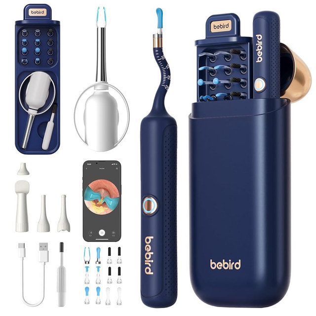 Bebird Earsight Plus R37R Ear Cleaning Camera Wax Removal Tool kit, Flexible Ear Scope Otoscope Camera Light, Visual Ear Picker Wireless Earwax Remover Tweezers for Adults & Kids