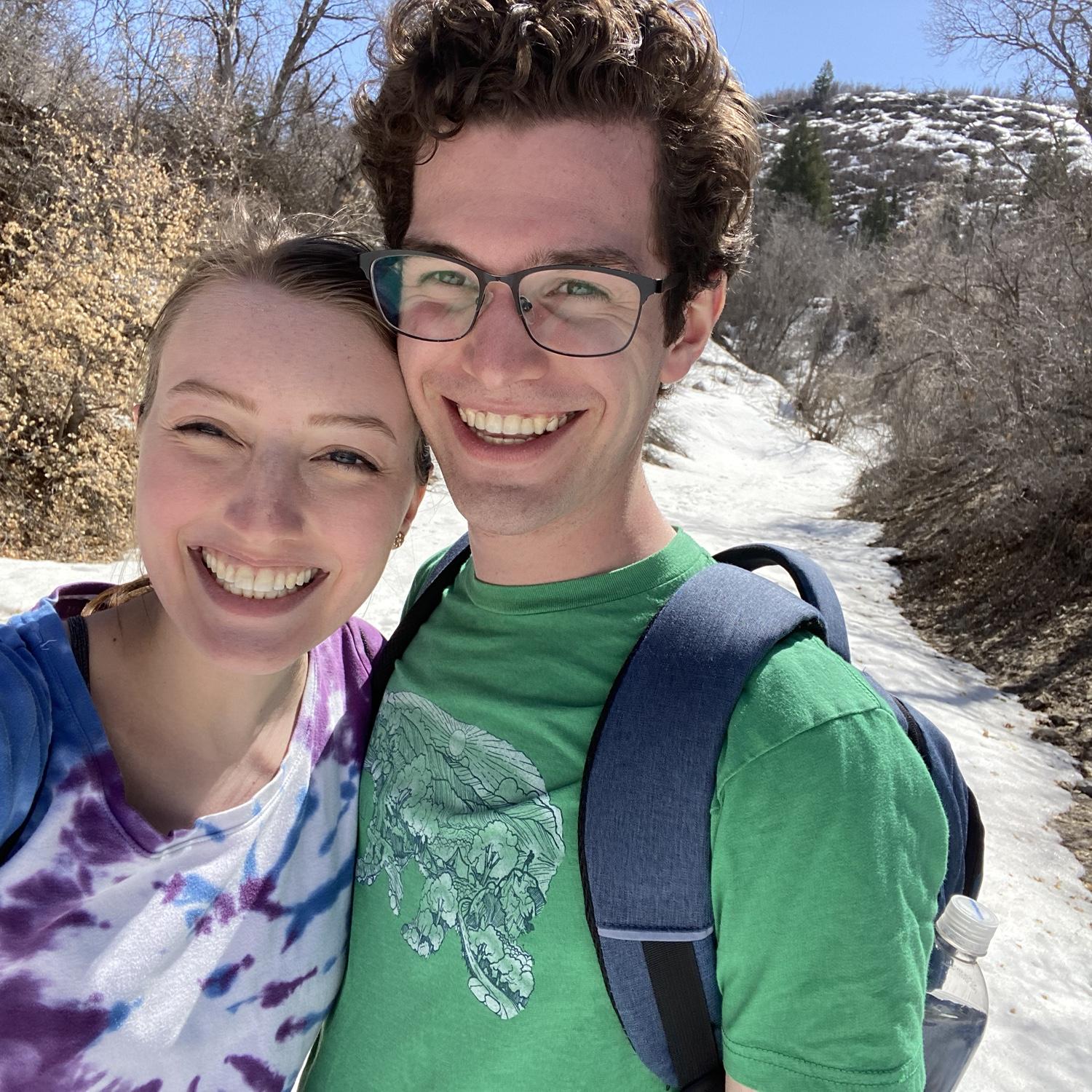 We kept falling through the snow on this hike. It was very warm though!