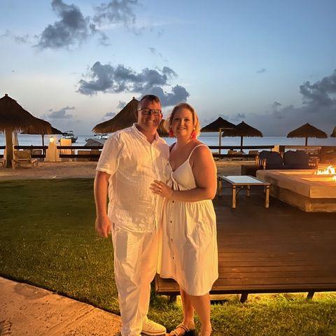 Sandals had a "White Night" themed party. We still think back to how fun Antigua was.