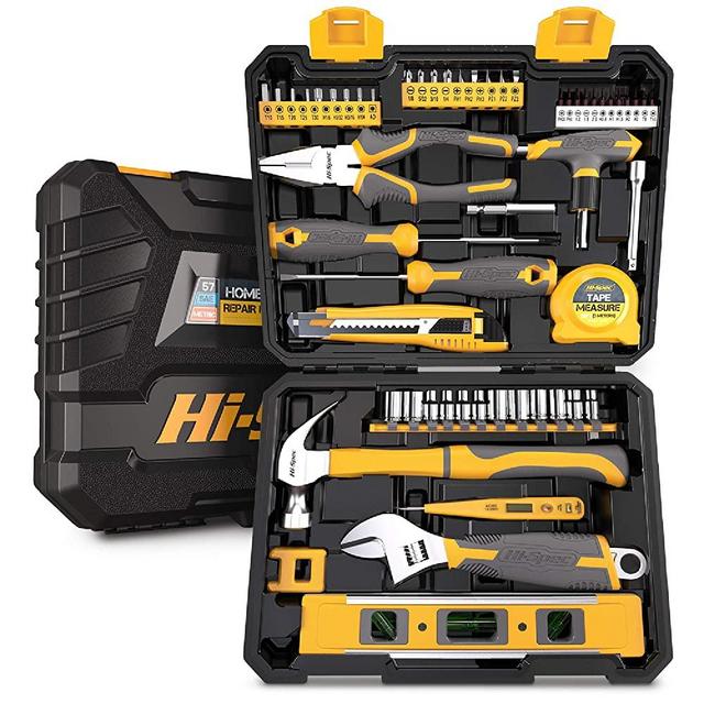 Hi-Spec 57 Piece Home & Garage Tool Kit Set. Full Set of Complete Repair & Maintenance Hand Tools for the Household, Office, Workplace & Workshop. All in a Storage Case