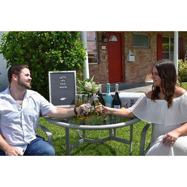 October 9, 2020- The day we were originally suppose to get married. Since the pandemic had different plans for us, we celebrated the day by wearing white and having a few Coronas.