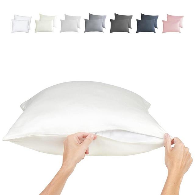 King Bamboo Pillow Cases - Bamboo Pillowcase Set of 2, Bamboo Pillowcases King Size 2 Pack, Cooling Pillow Case 36x20 Zippered Pure 100% Viscose Hotel Quality