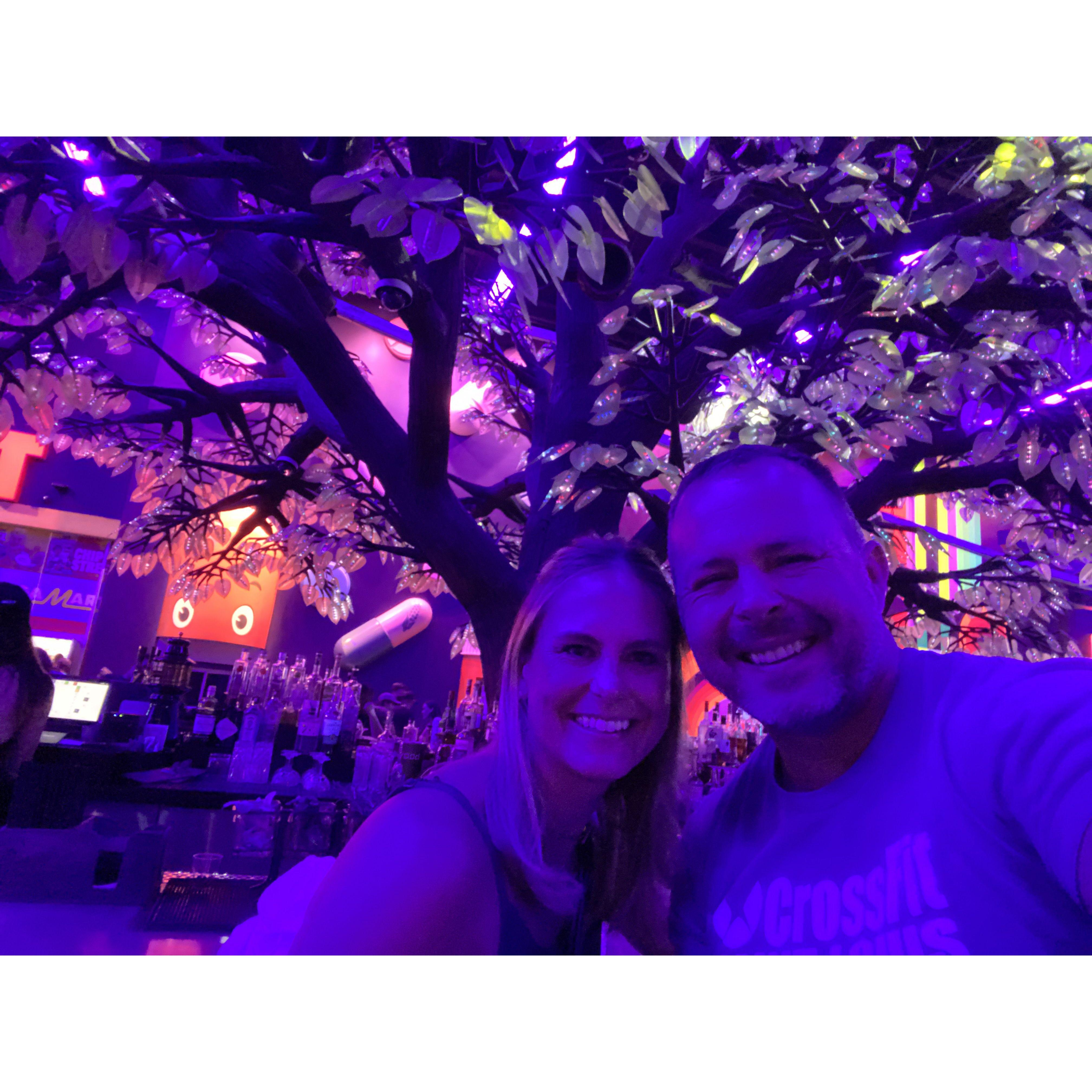 Area 51 in Las Vegas before we explored the haunted distillery and immersive Van Ghoh exhibit.