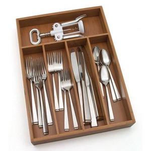 LIPPER INTERNATIONAL, INC. Bamboo Flatware Organizer Tray With Dividers