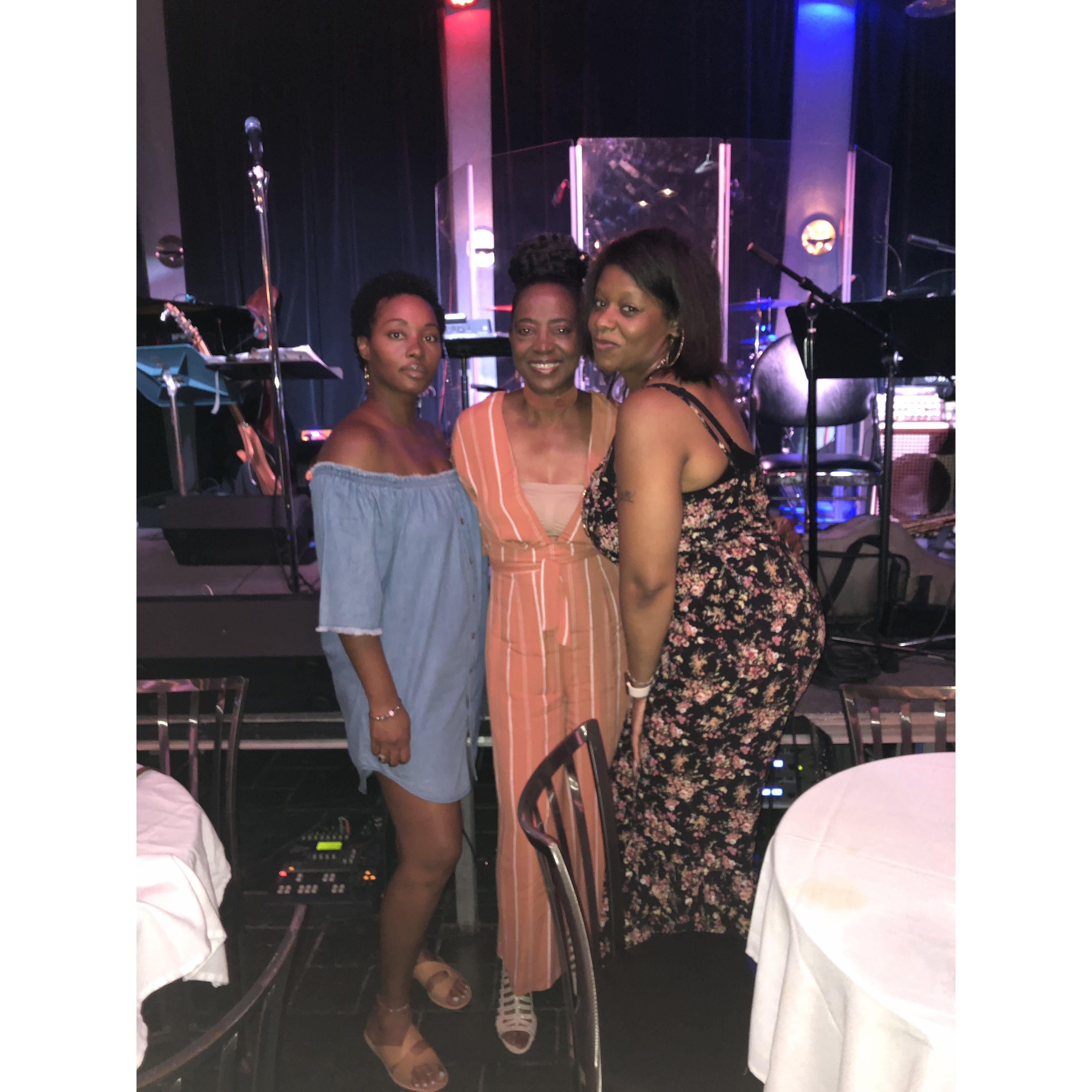 My sister in love,mother in love and I coming out to show our love and support for the unorthodox drummer Mr. Jamal Batiste! Circa 2019