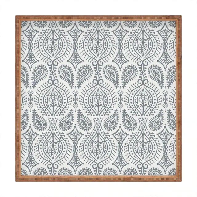 Heather Dutton Marrakech Washed Stone Medium Square Bamboo Tray, 12" x 12" - Deny Designs
