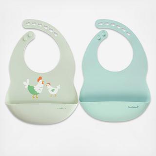 Funny Farm Silcone Assorted Bib Set