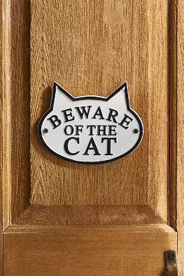 Beware of the Cat Sign