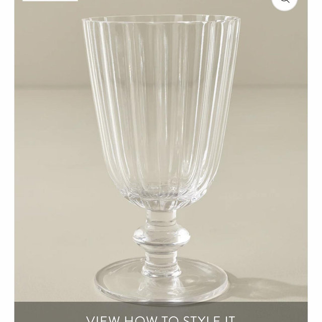 Scalloped Rim Glass Tumbler - Small
