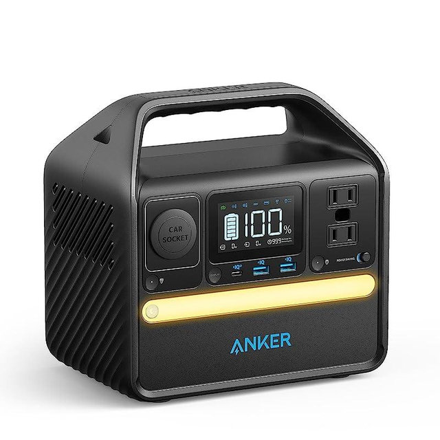 Anker 521 Portable Power Station Upgraded with LiFePO4 Battery, 256Wh PowerHouse, Up to 600W Solar Generator (Solar Panel Optional), 2 AC Outlets, Outdoor Generator for Camping