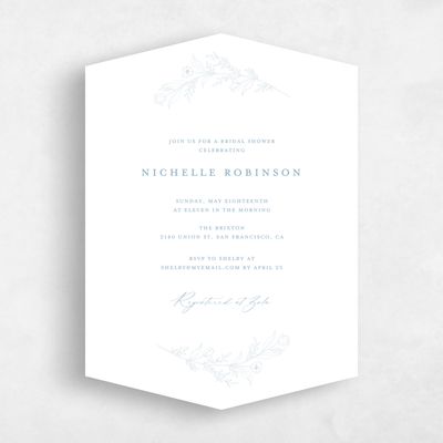White Diamond Wedding Wedding Shower Invitation - Seraphine