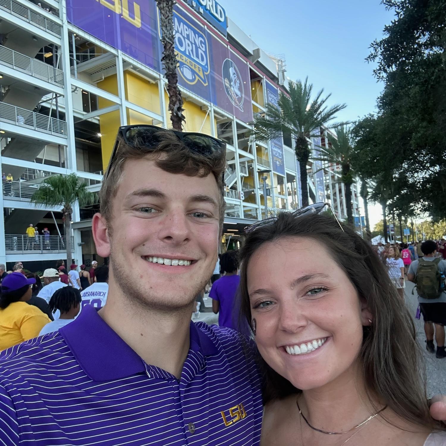 There has not been a shortage of sports games attended together - FSU vs LSU game