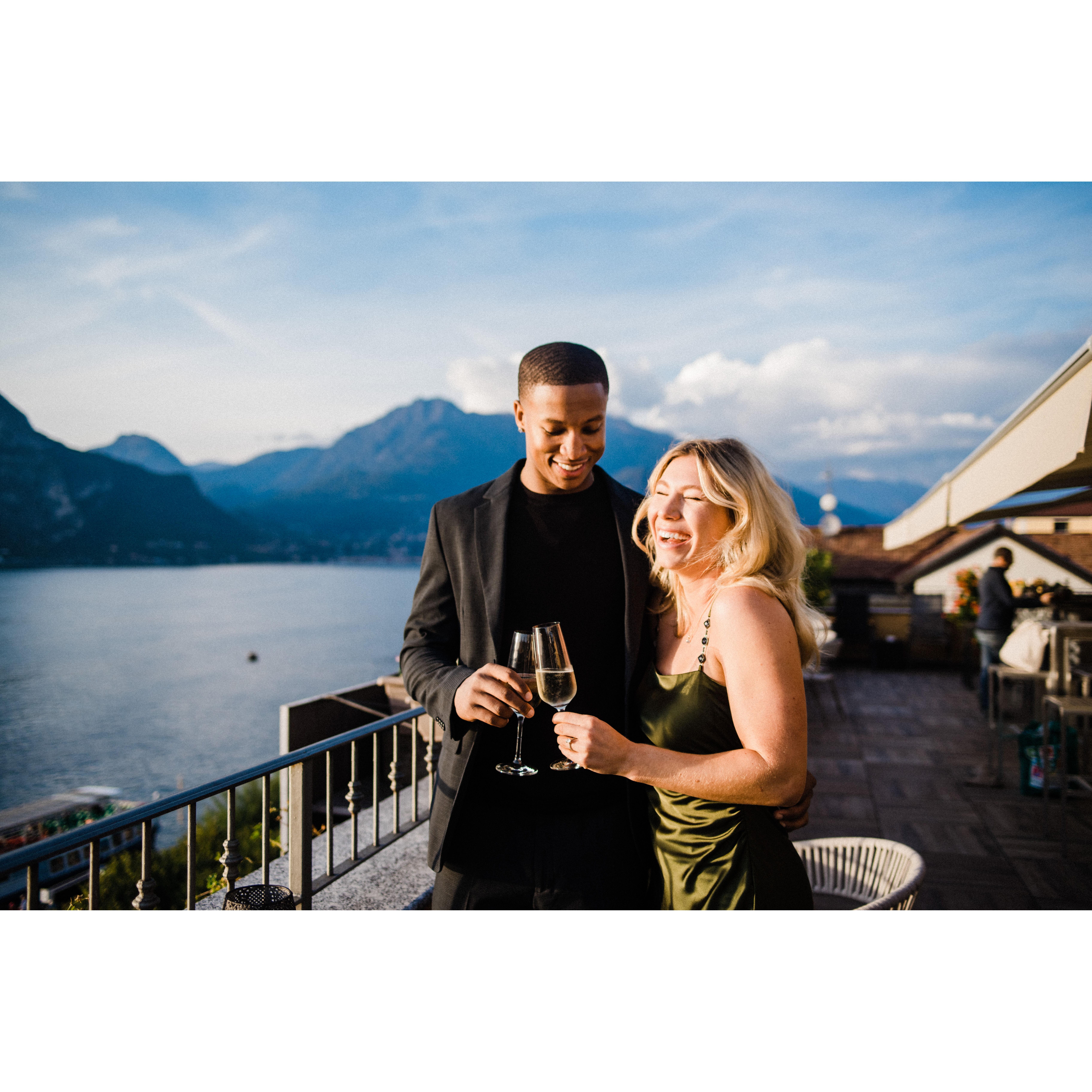 Our engagement photoshoot in Bellagio on Lake Como. October 2022