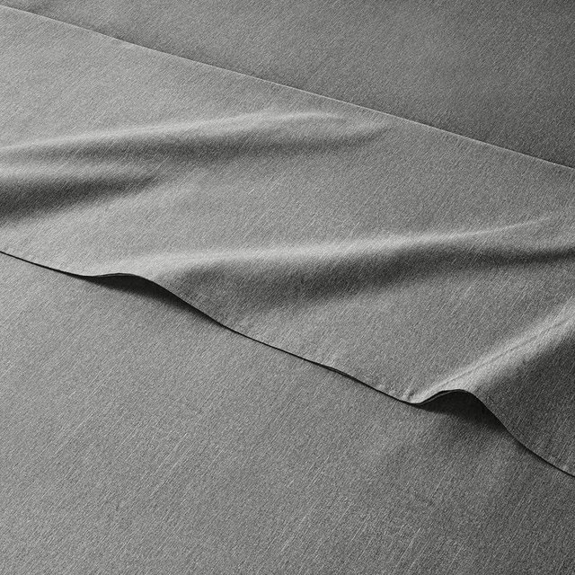 King Size Sheet Set - 6 Piece Set - Hotel Luxury Bed Sheets - Extra Soft - Deep Pockets - Easy Fit - Breathable & Cooling Sheets - Wrinkle Free - Comfy - Heathered Grey Bed Sheets - King Sheets 6 PC