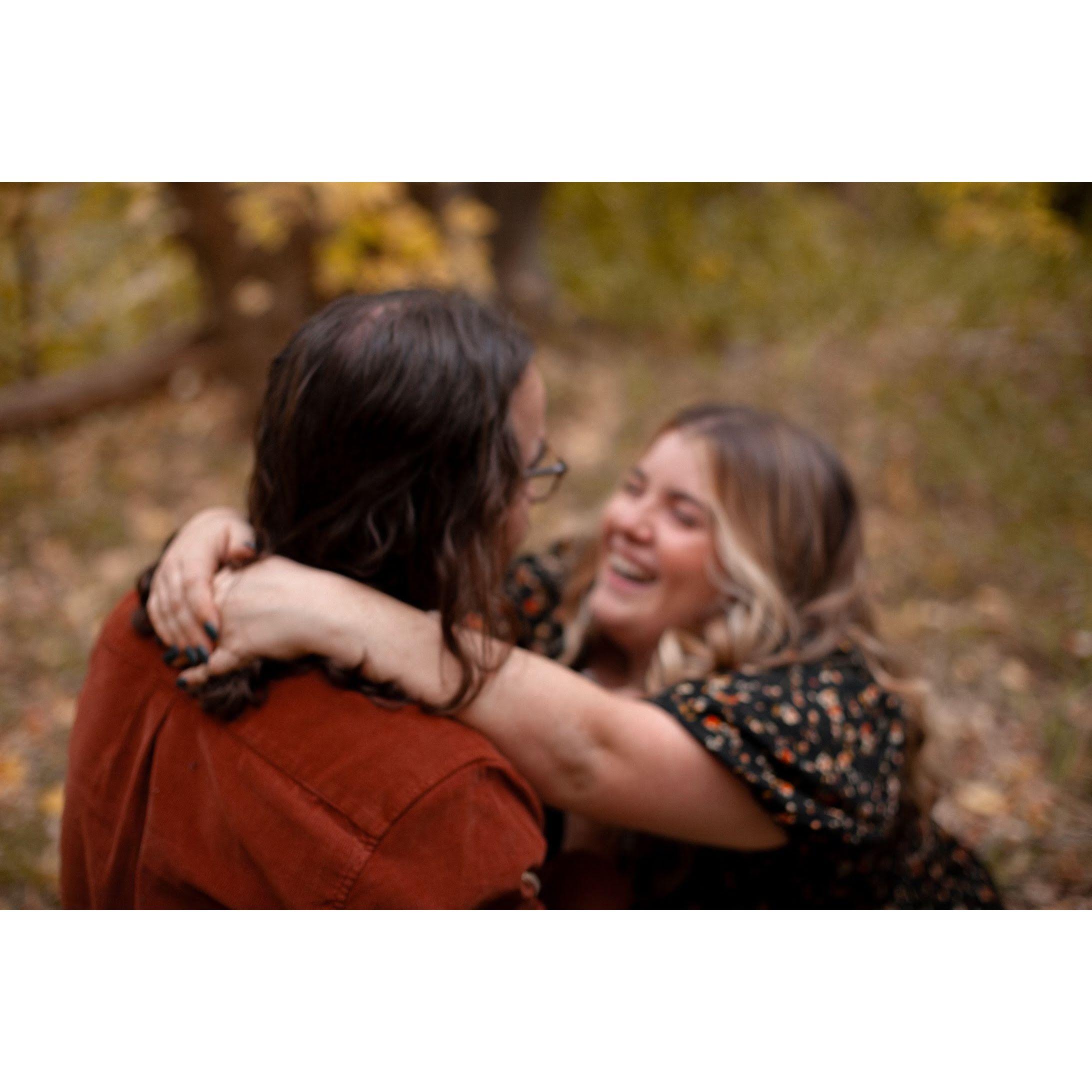 We got engaged on the most beautiful fall day! I had absolutely no idea and thought we were just modeling for our friend :)