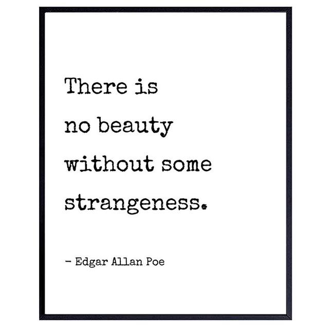 Edgar Allen Poe Decor - 8x10 Quote - Art Wall Art Picture Poster, Room Decoration for Home, Office, Apartment, Living Room, Bedroom, Bathroom - Gift for Goth Gothic Poetry Fans