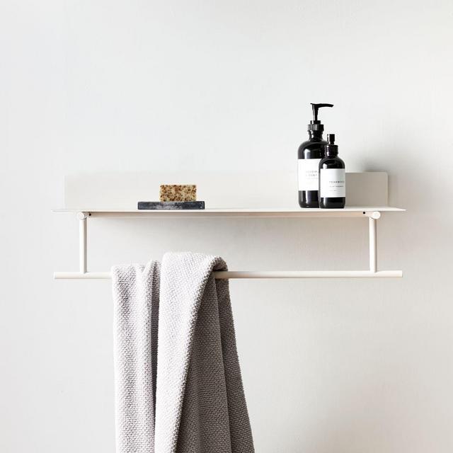 Floating Lines Hanging Shelf, White, 24"