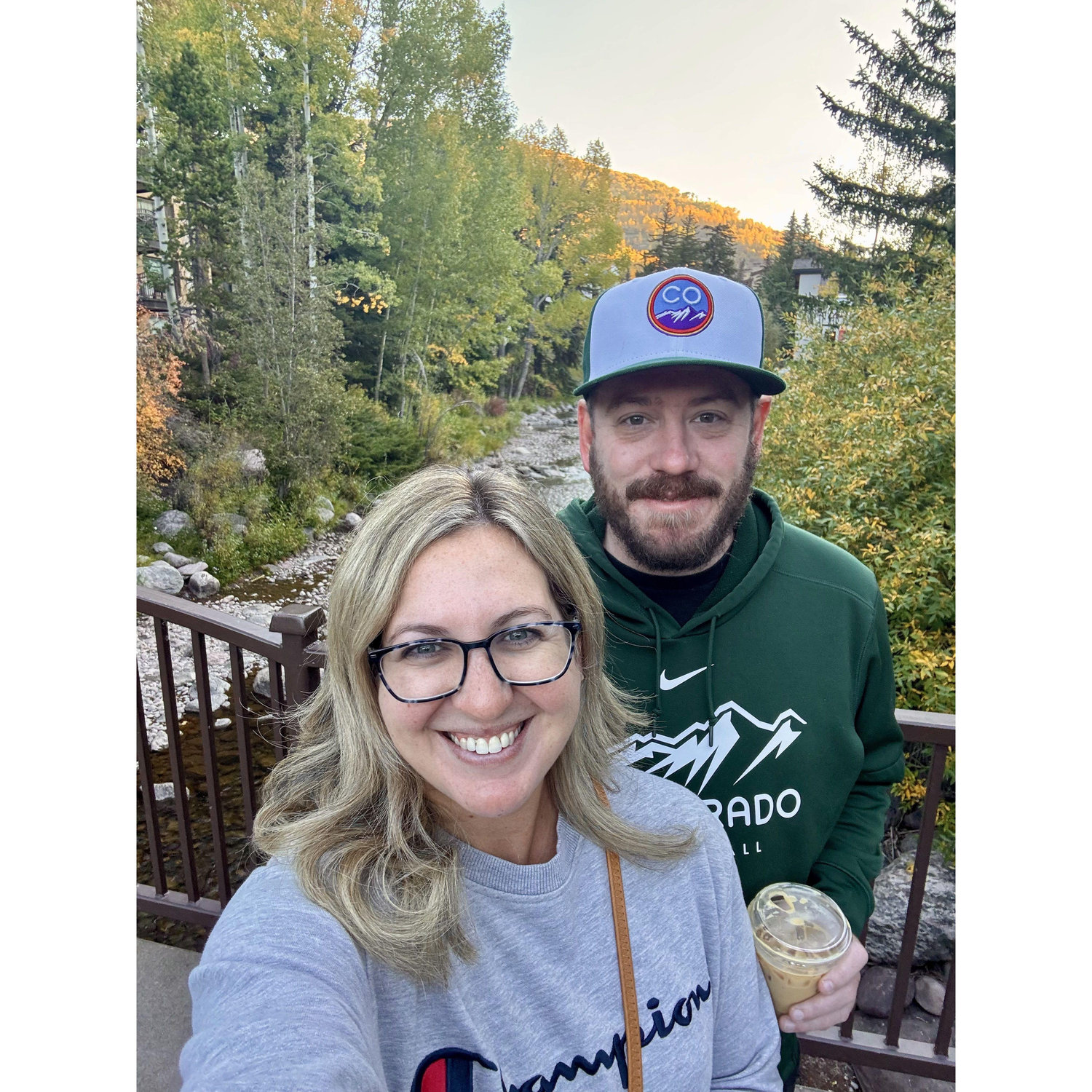 Enjoying the fall leaves in Vail, Colorado